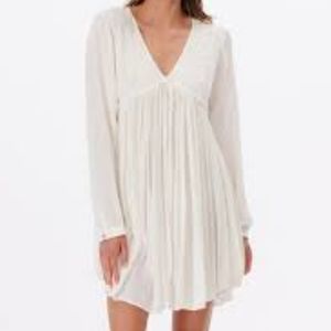 Bell Sleeve White Dress